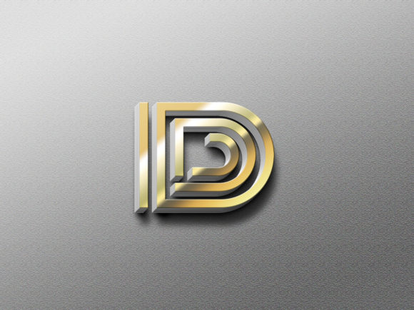 3D Logo Mockup with Golden Gradients