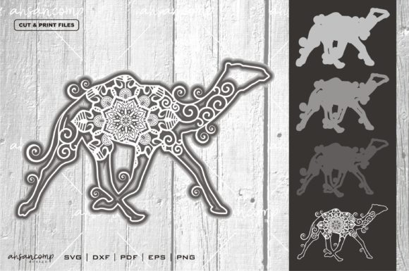 Camel Mandala Vector 3D Layered 4: A Versatile Asset for Creative Projects