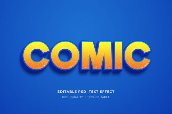 Comic 3D Editable Style Text Effect