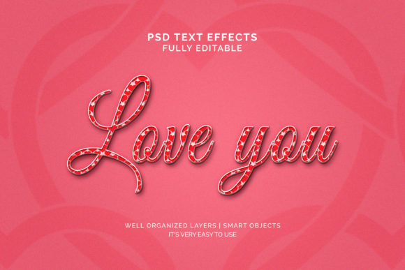 Elevating Visual Identity with the Text Effect - Red Love 3d Text Effect