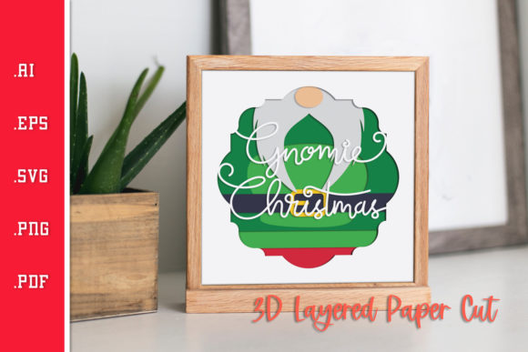 Merry Gnomie Christmas- 3D Layered