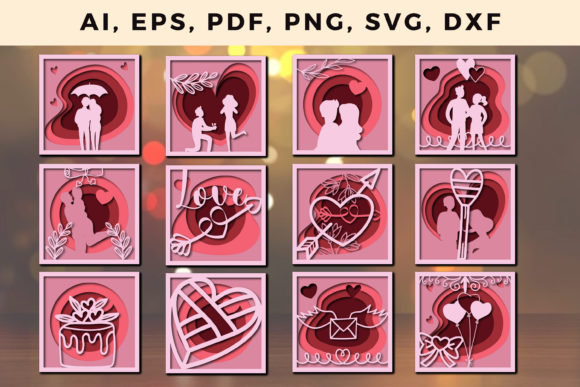 Multi Layer Valentine s Design SVG File Bundle