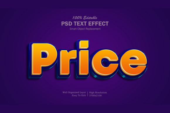 Price Style PSD 3D Text Effect