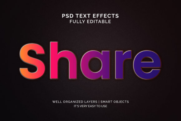 Text Effect - Share 3d Style Text Effect