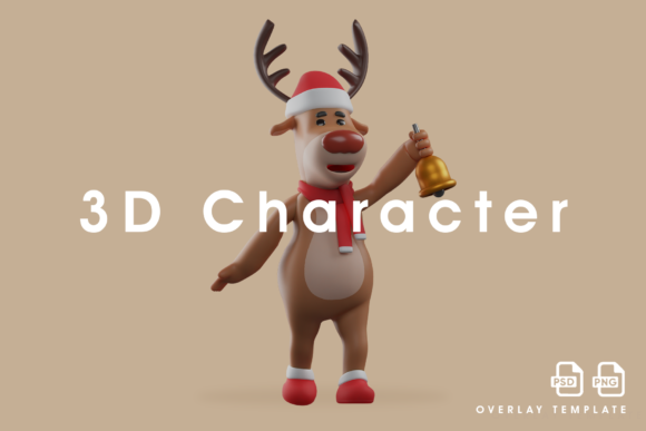 The Magic of 3D Christmas Deer Cartoon Ringing a Bell: A Guide to High-Resolution Assets for Creative Projects