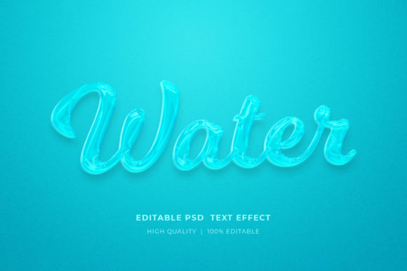 Transform Your Designs with the Water Editable 3D Text Style Effect