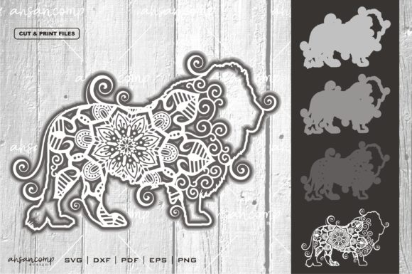 Unlocking Creative Potential with Lion Mandala Vector 3D Layered 1