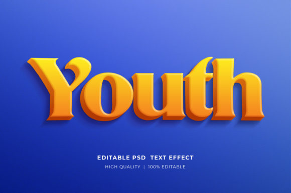 Youth Editable 3d Text Style Effect